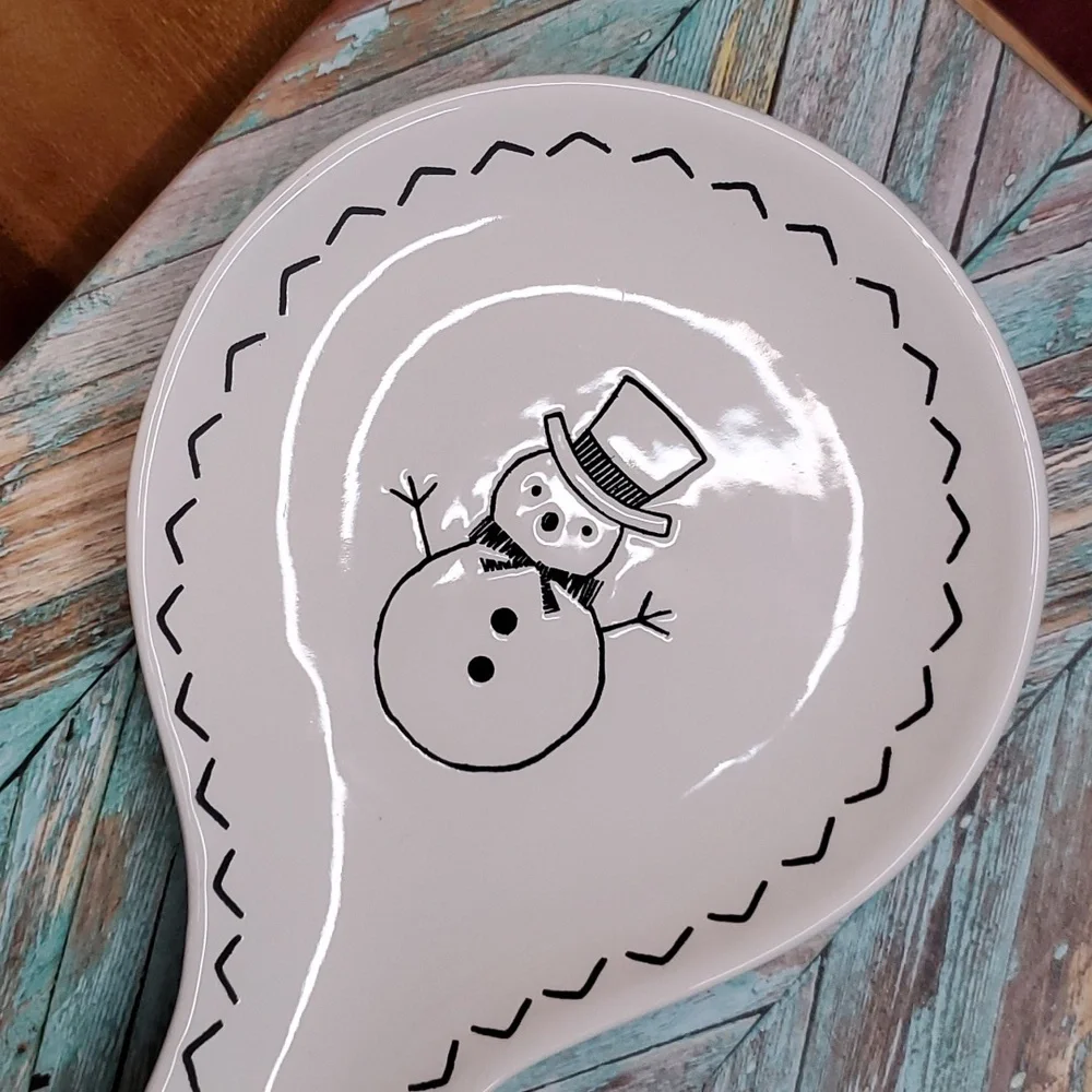 NEW- Snowman‎ Spoon Rest